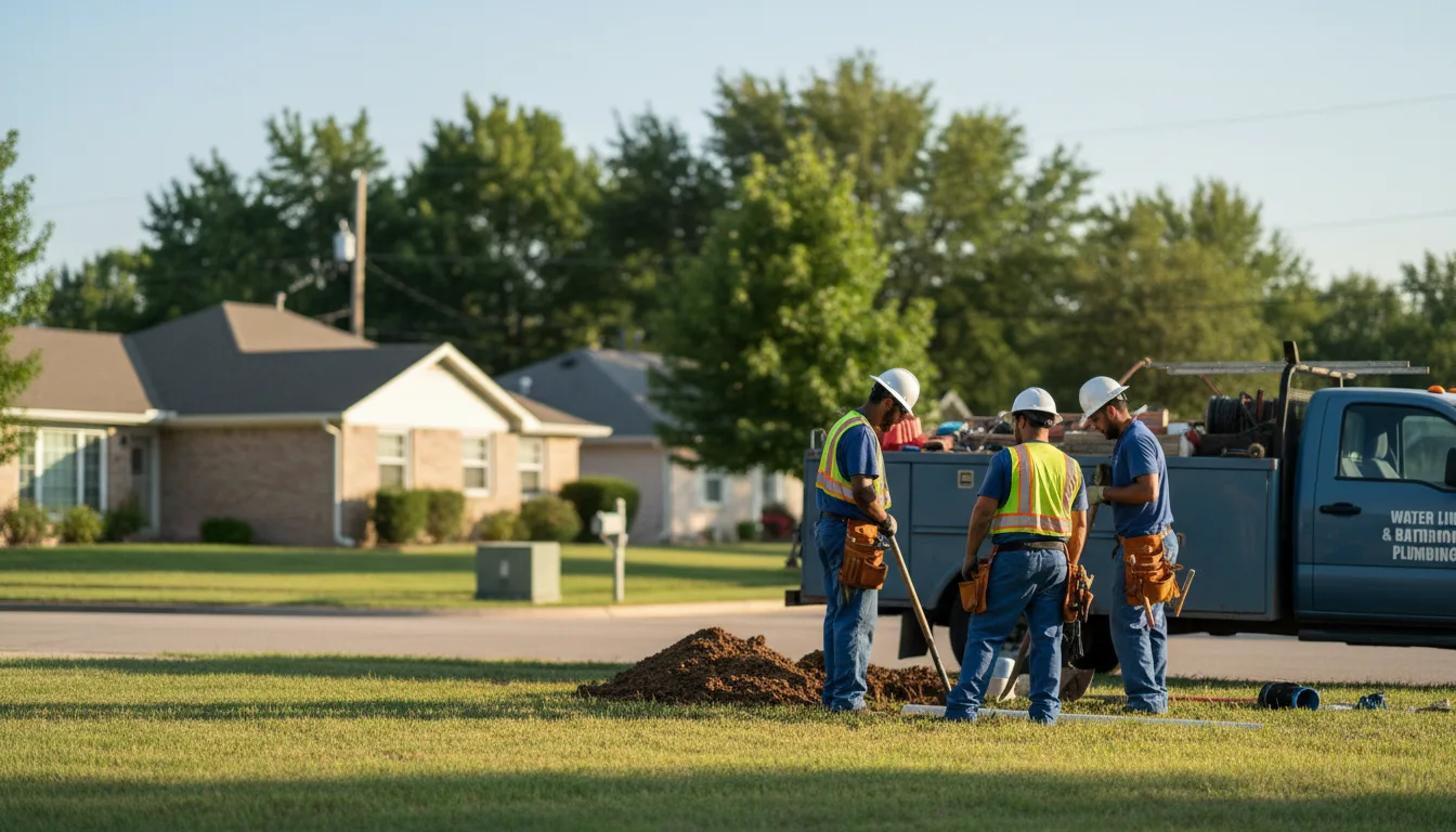 Residential water line and bathroom plumbing service in Waverly, KS